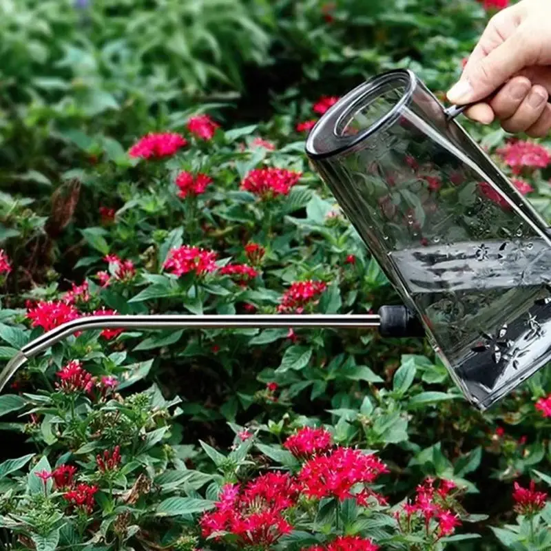   1400ml Small Watering Can Stainless Steel Long Spout for Home Garden Use