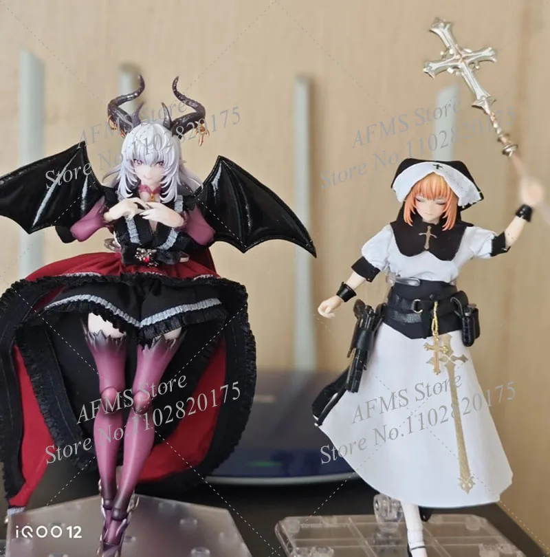 달팽이 껍질 1/12 여성 군인 수녀 뮤즈 수큐버스 루스티아 의상 세트 전투 장비 액세서리 6인치 액션 피규어 인형에 적합