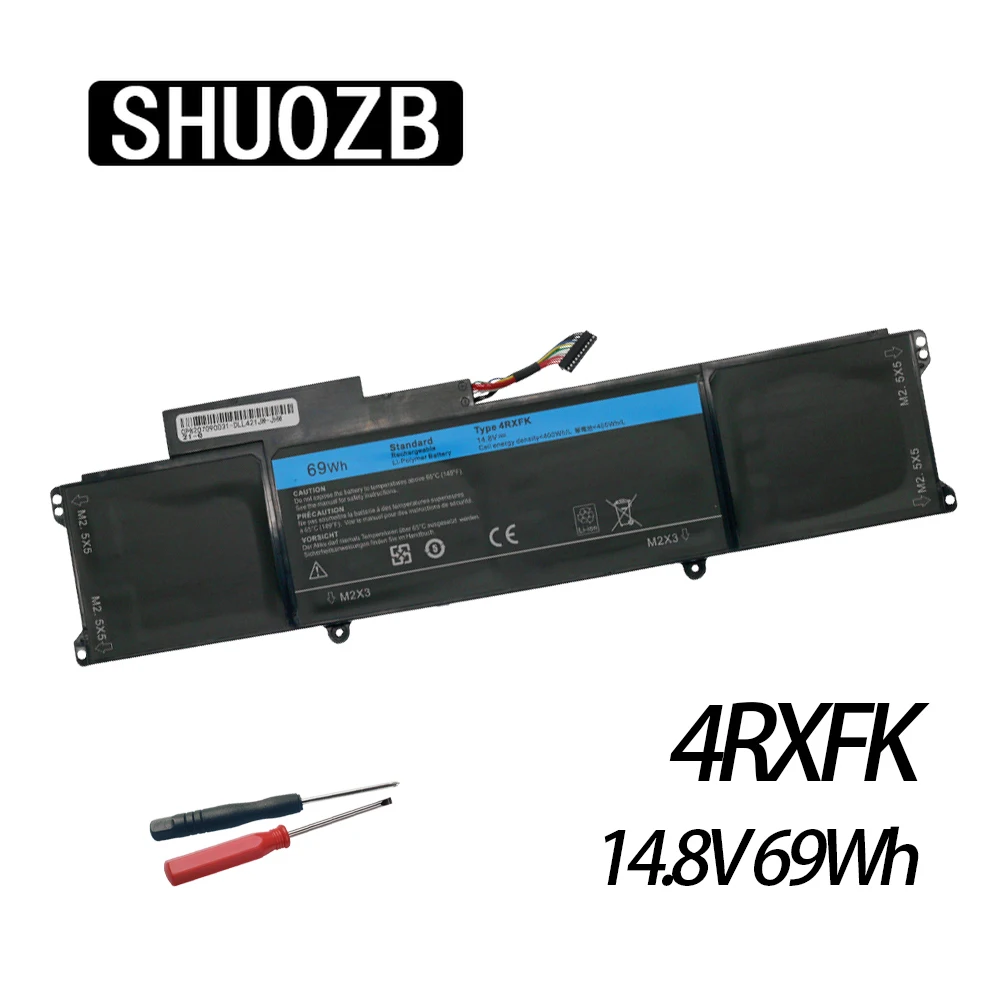 

Нова батарея для ноутбука 4RXFK для ультрабука Dell XPS 14 L421X 14-L421x L421x серії L412Z Замініть C1JKH FFK56 14,8 В 69WH Безкоштовний інструмент