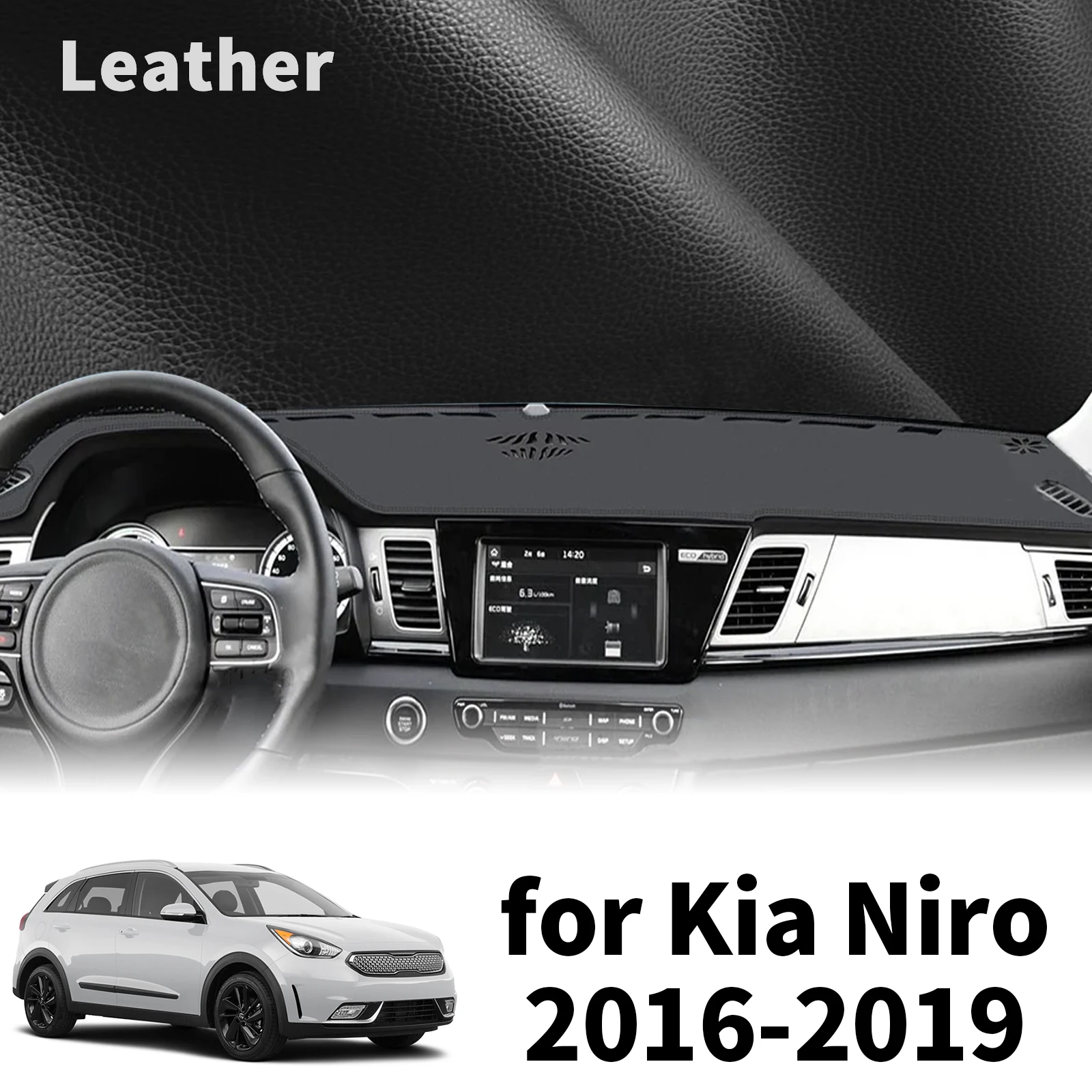 

for Kia Niro e-Niro 2019-2016 High Quality Dashboard Cover Dashmat Sunshade Anti‑UV Protector Dash Mat Pad Accessories