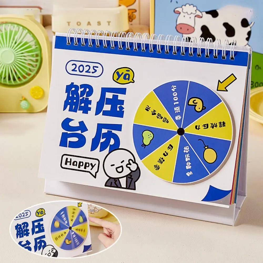 

Cartoon Desktop Calendar Bessing Words Paper Monthly Calendar Calendar Planner Schedule Decorative Rotary Calendar