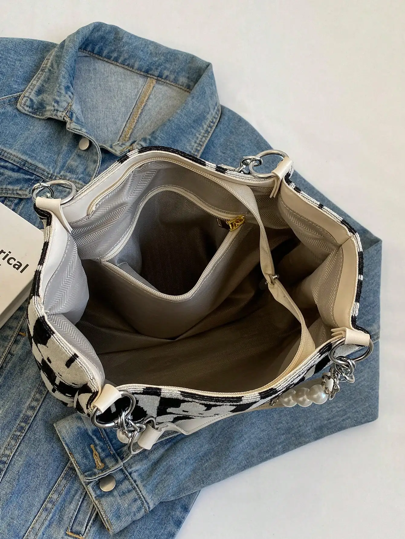 Damesmode cartoon konijn patroon schoudertas grote capaciteit draagtas