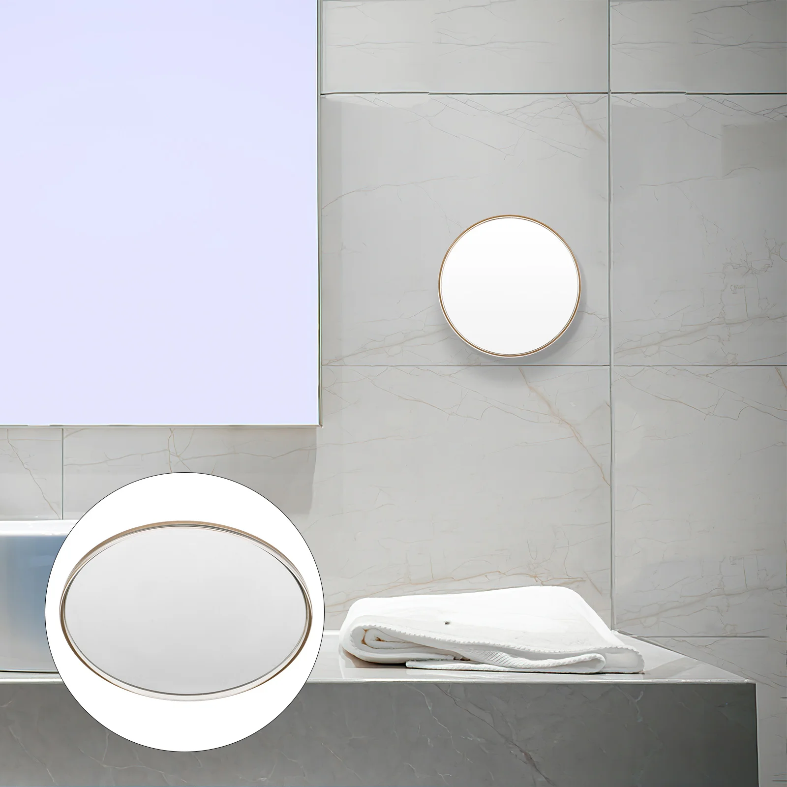 

Round Magnifying Makeup Mirror Single Side Portable Mirror for Home Office Jewelry Store Daily Use Compact Travel