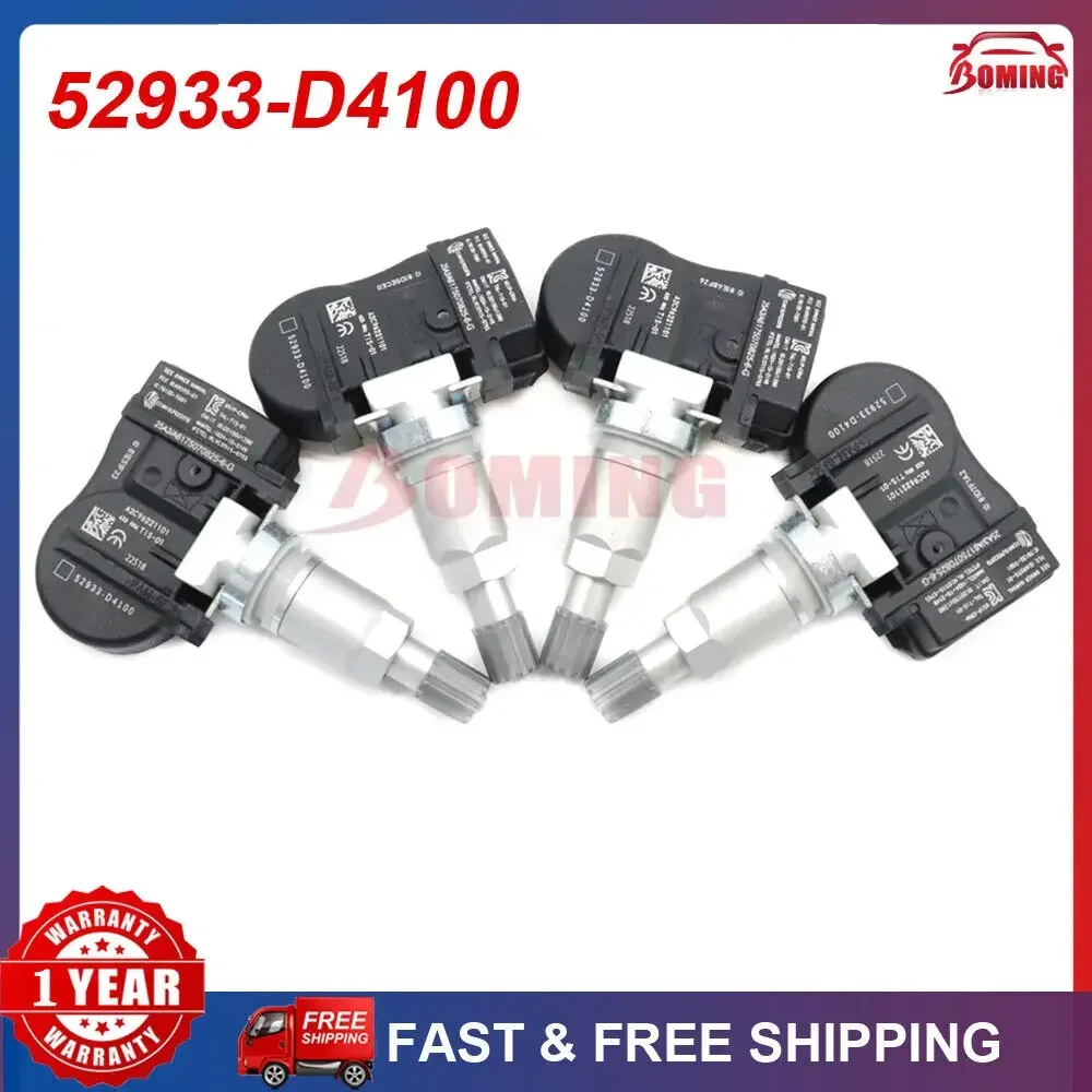 

4PCS 52933-D4100 TPMS Car Tire Pressure Sensor For Hyundai Genesis Sedan Kia Optima Sportage Sorento Niro 52933D4100 433MHz