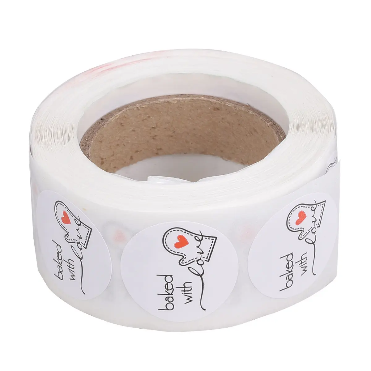 

1 Roll Baking Themed Decorative Stickers Kraft Paper Food Packaging Labels DIY Gift Wrap Craft Sticker Simple Design
