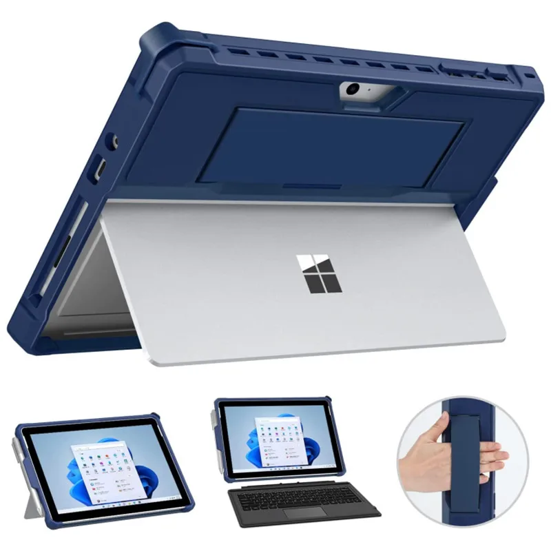 Étui de protection tout-en-un avec porte-stylo et dragonne, housse pour Microsoft Surface Go 3 2 2021 2020 2018