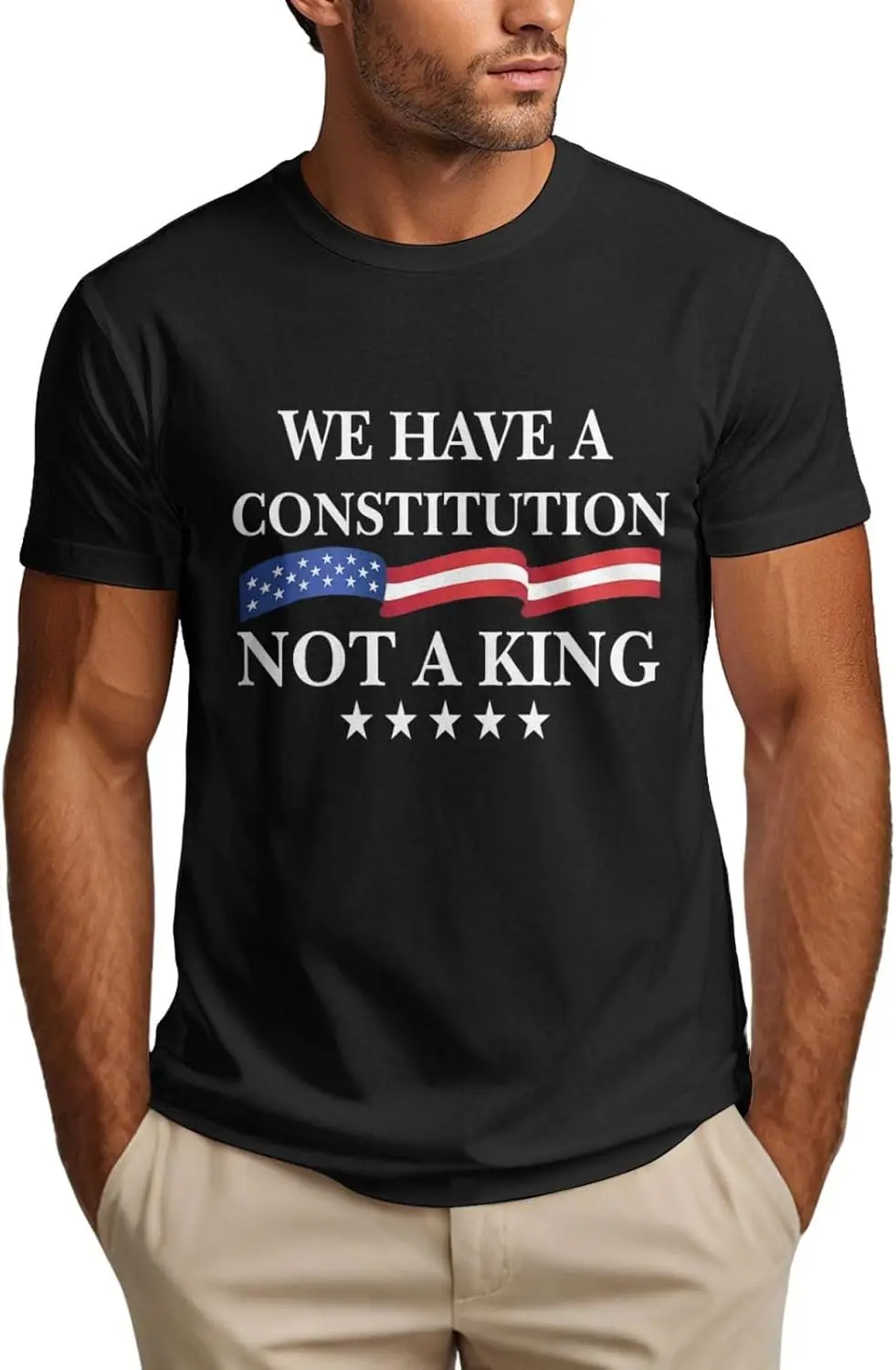 

We Have A Constitution Shirt No King in America Resist Men's T-Shirt