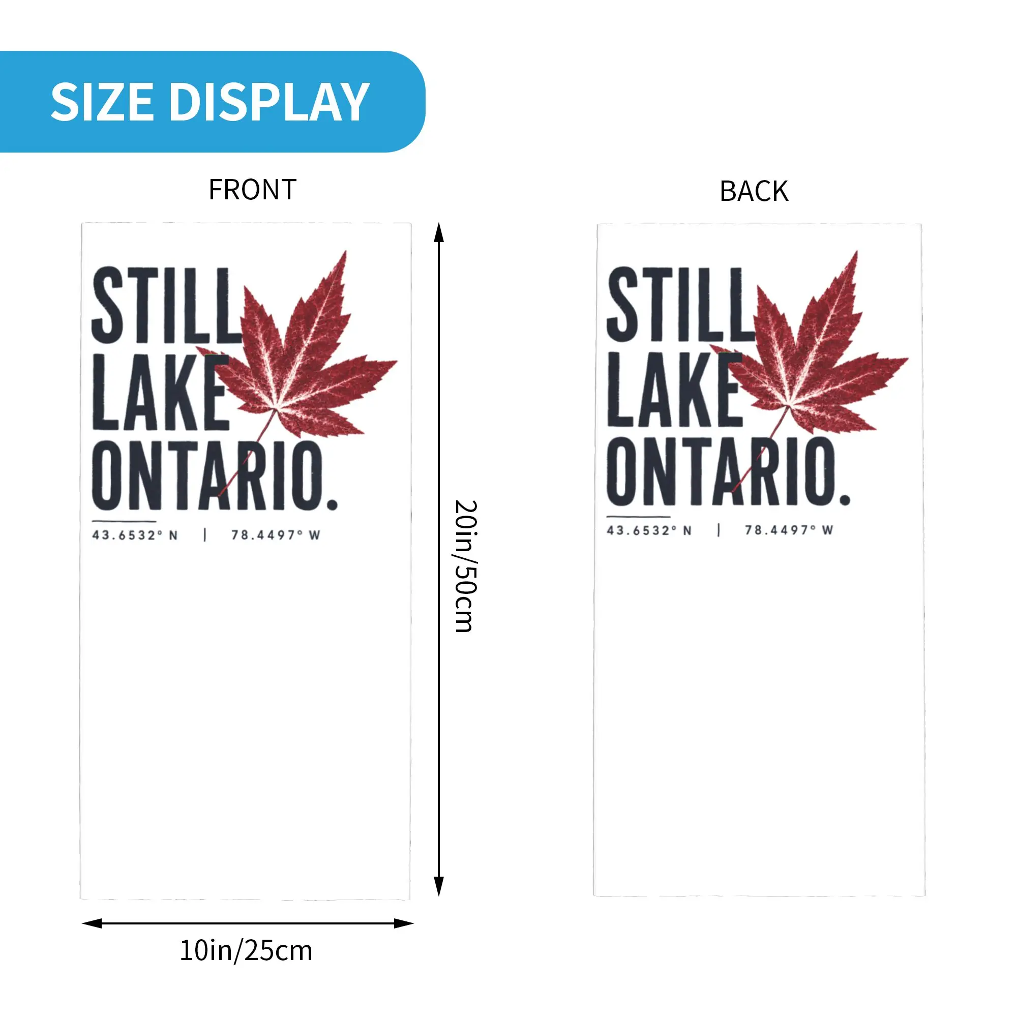 Still Lake Ontario Great Lakes Bandana Neck Cover Balaclavas Mask Scarf Printed Souvenir Headband Multi-use Outdoor Unisex Adult