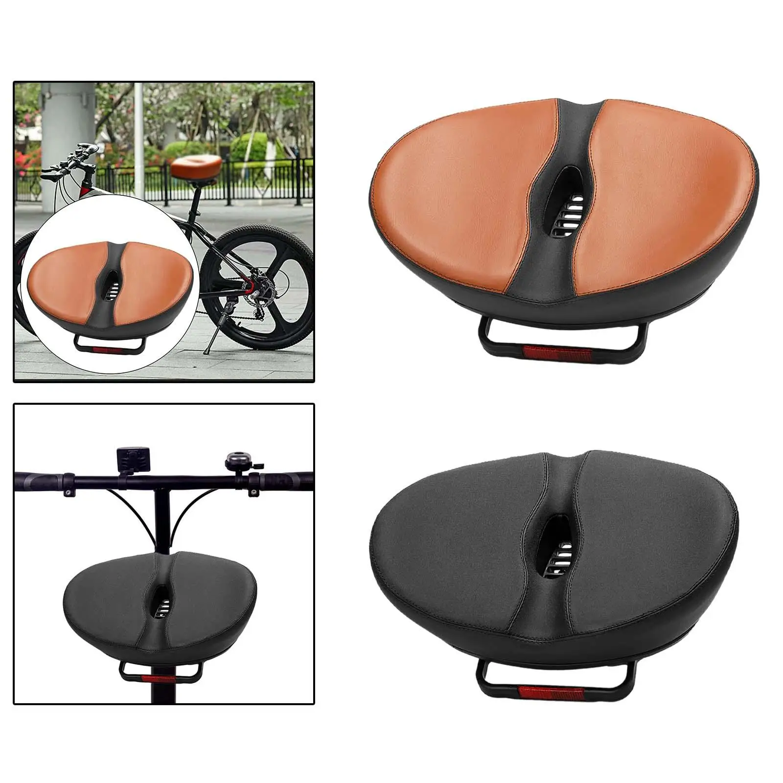 Bike Saddle Noseless Large Road Bike Thickened Comfortable Bike Seat Cushion