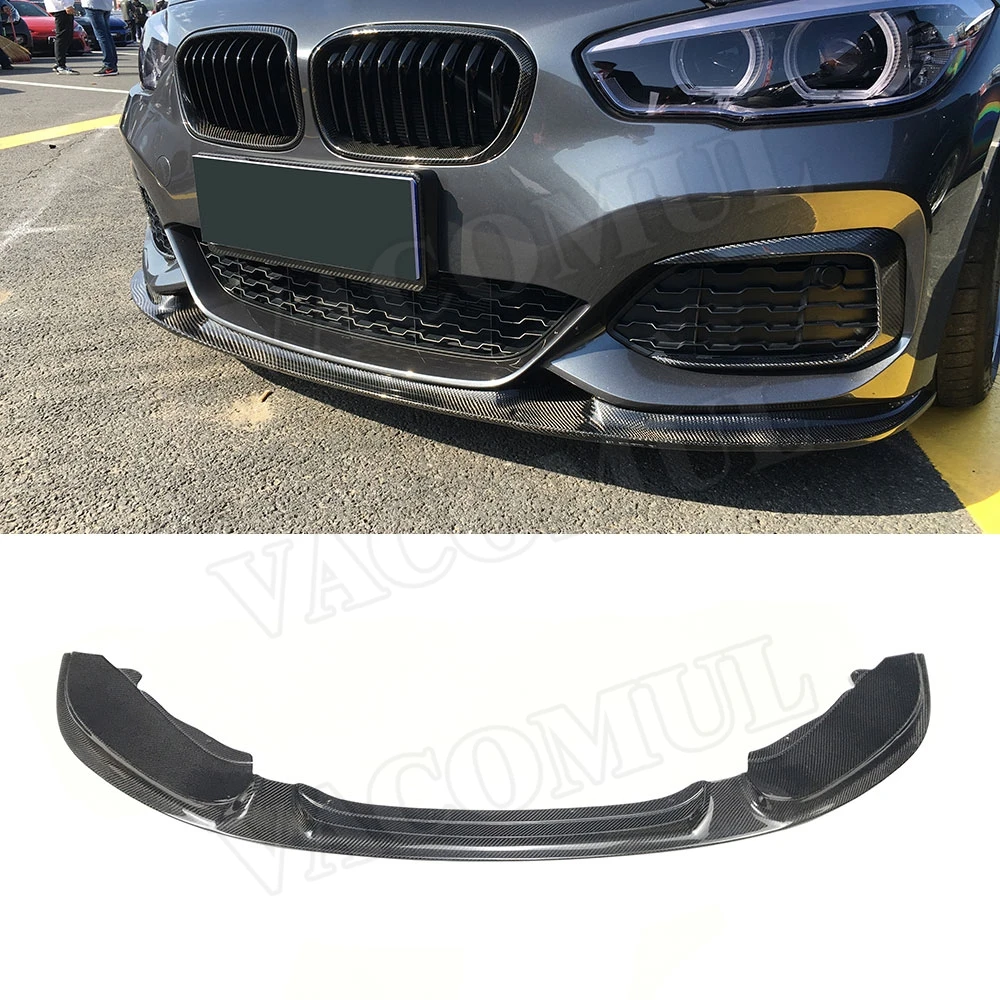 

Carbon Fiber / FRP Front Lip Spoiler For BMW 1 Series F20 M Sport M135i M140i Hatchback 2016 -2018 3D Style Head Bumper Chin