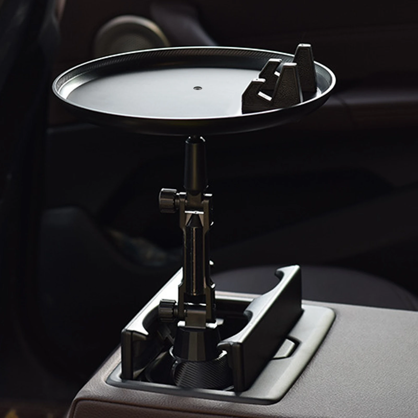 

1pc Adjustable Food Tray Sturdy Durable Phone Stand Holder For Most Vehicles Car Storage Organizer Cup Holder Table Car Supplies