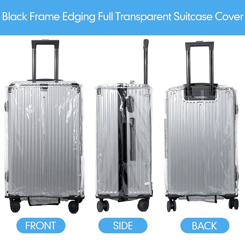 Full Transparent Luggage Protector Cover PVC Waterproof Dustproof Durable Suitcase Cover Protector Travel Accessories