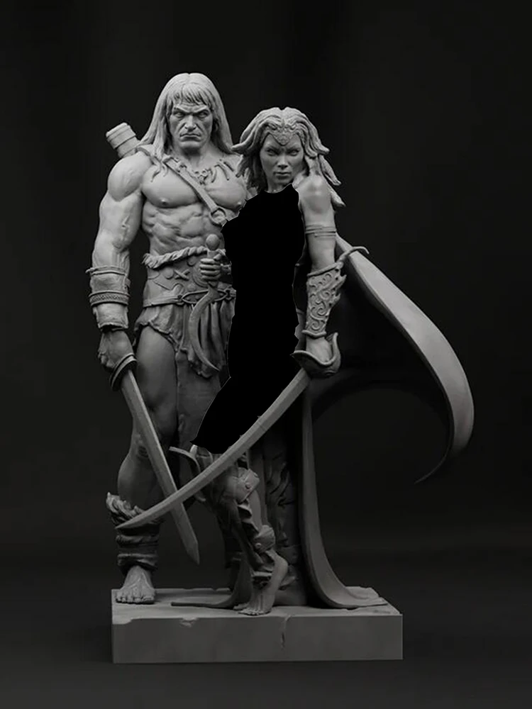 Unassambled  1/24 75MM ancient officer fantasy knight stand  figure  Resin figure miniature model kits Unpainted