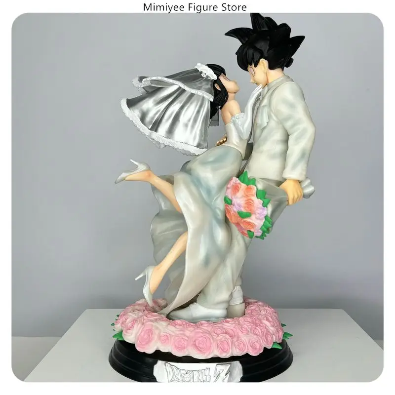 31cm Dragon Ball Goku Wedding Statue Anime Figure Model Collectible Desktop Decoration Ornament Gift