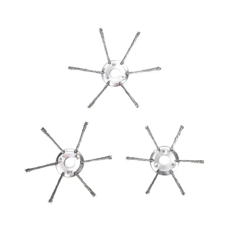 【TO】7/8/9-Zoll Universal-Unkrautbürstenkopf Stahldrahtrad Rasentrimmerkopf zur Entfernung von Moos und Rost Rasenmäher Rasentrimmerköpfe – Detail 9