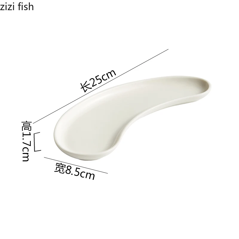 طبق من البورسلين الأبيض طبق تقديم من السيراميك طبق السوشي الحلوى طبق للوجبات الخفيفة ديم سوم طبق المطبخ الجزيئي مطعم أدوات المائدة #6