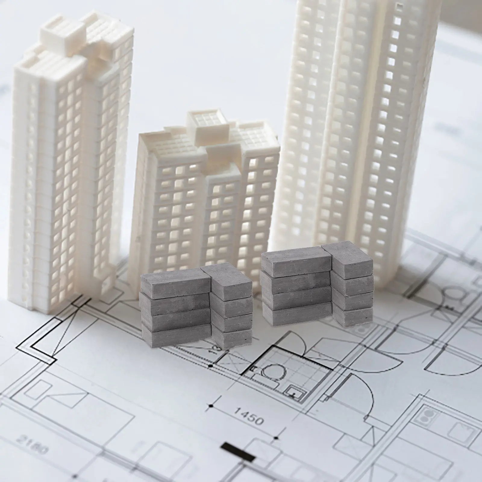 

200 шт. миниатюрных кирпичных украшений: прочные мини-кирпичи для архитектурных сцен, песочниц, микроландшафтов, декоративные аксессуары