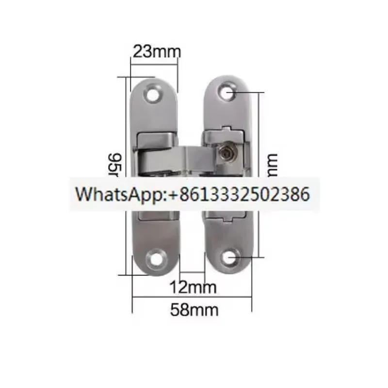 

Трехмерная складная регулируемая скрытая петля / скрытые петли для дверей и окон x2