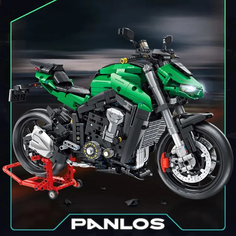 2089pcs MOC Idea Technical Z1000 Motorcycle Locomotive Building Blocks Model Assembling Children's Toys Birthday Gift Set