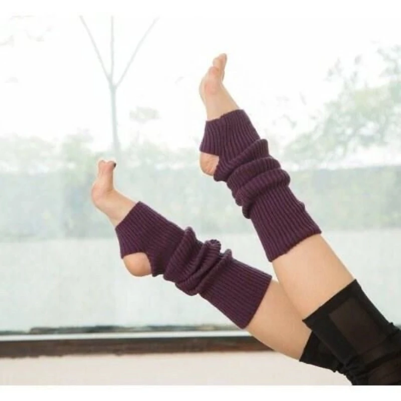 Женские балетные щитки, вязаные носки, балетные носки, балетные длинные чулки, носки для йоги, повседневная одежда, носки для танцев в тренажерном зале и фитнесе
