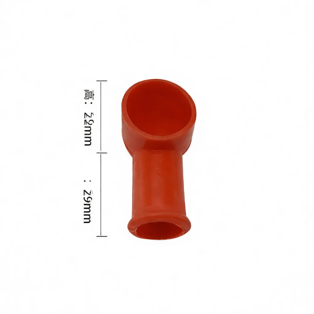 Pipe Shape Battery Terminal Protective Cover Rubber Insulation Cap Car Connector Safety Shield Automotive Maintenance