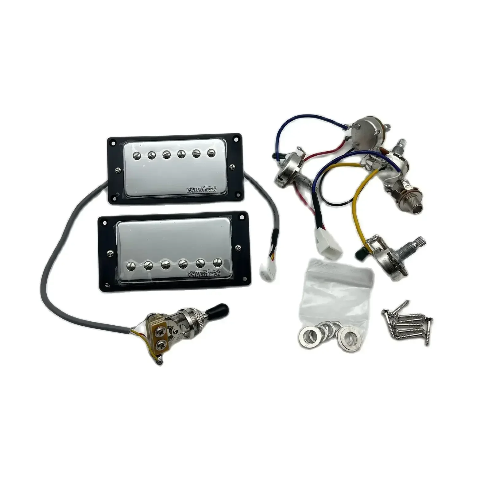 Hot Products-Classic Wilkinson Nickel Silver Humbucker Pickups Double 4C Black Cover Guitar Parts