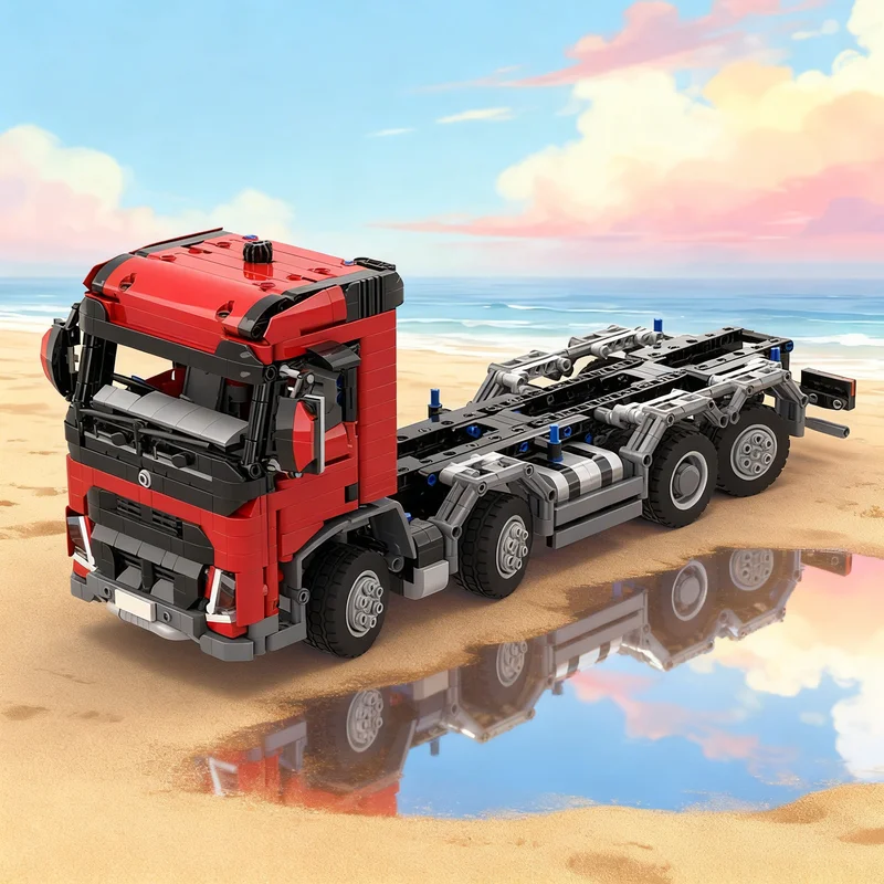 

1516 деталей MOC Volvo FMX: Техническая модель шасси для сборки, конструктор, рождественский подарок, креативная идея