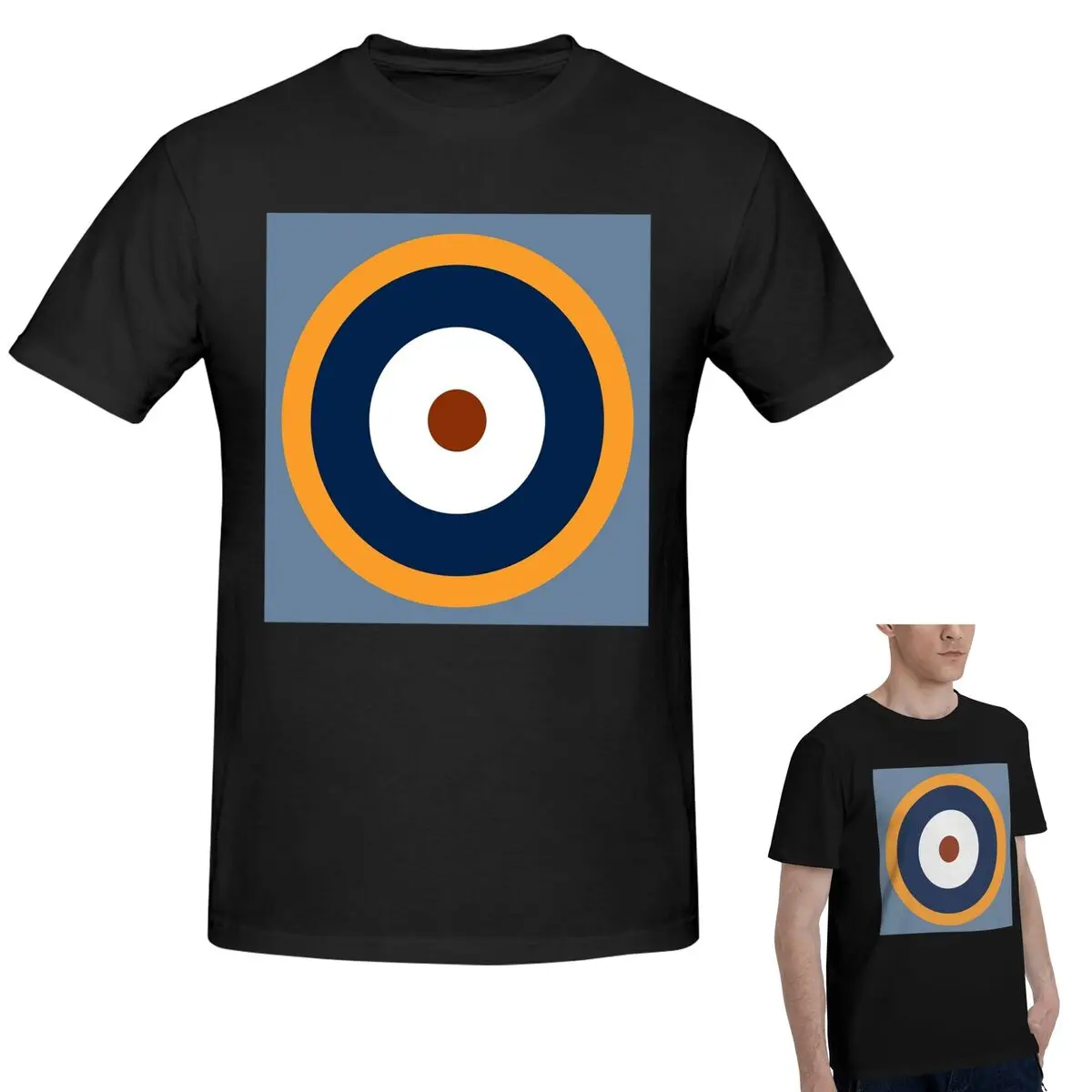 

The RAF Roundel Version Used During World War 2 T-Shirt Men's Fashion Oversized T Shirt Men Round Neck Summer Shirts Tops S-6XL
