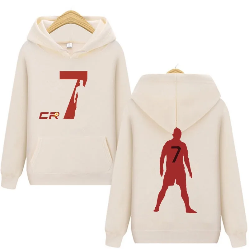 Men's Sweatshirts Football Star Graphic Letter Printed New Design Luxury Streetwear Brand Pullovers Hooded Shirt CR7 Hoodies Men