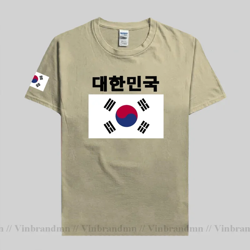 Republic of Korea South Tshirt Korean Flag Design Man KOR Fashion Jerseys T-shirt Nation Team T shirt 100% Cotton Tops Fans Tees