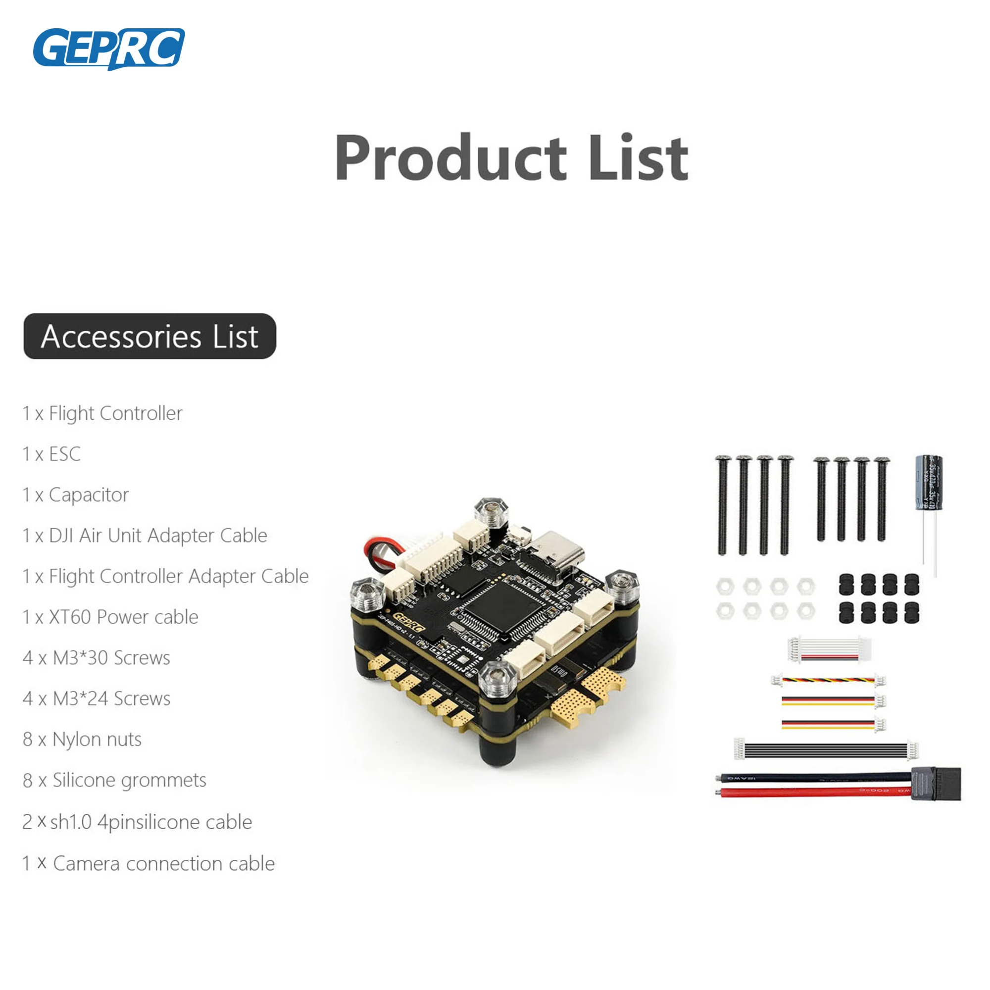 GEPRC TAKER F405 BLS 50A Stack 42688-P Gyroscope 16MB Black Box Data Analyze Record Flight Data Plug and Play Racing FPV Drone