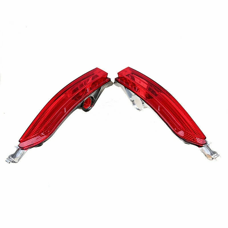 1 Pair Car Red Rear Fog Lamp Bumper Cover Reflector For Touareg 2011-2014 7P6945701D 7P6945702D