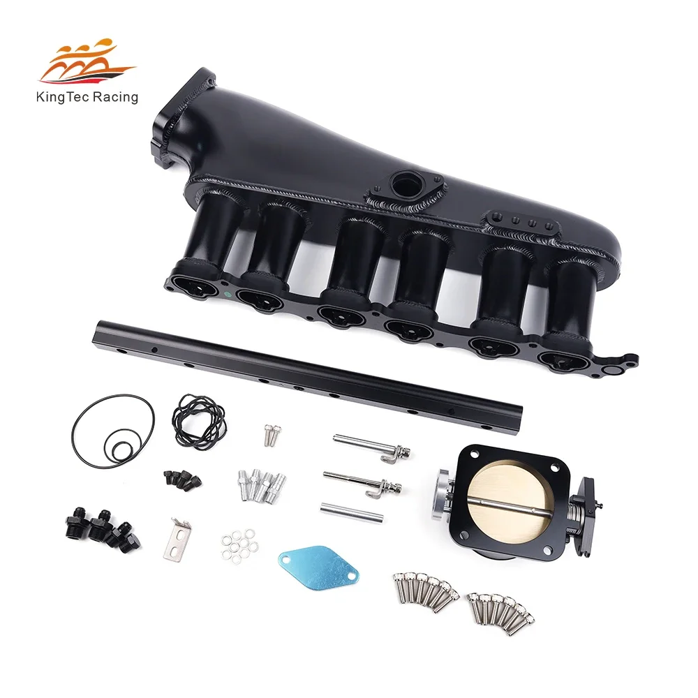 

Kingtec Racing Intake Manifold Fuel Rail 90mm Throttle Body for Toyota for Supra MK4 Aristo 2JZ-GTE