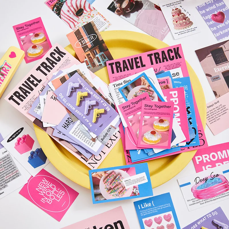 MOHAMM 30 Sheets Fresh Travel Traces Series Sticker Korean Pack Hand Book Material