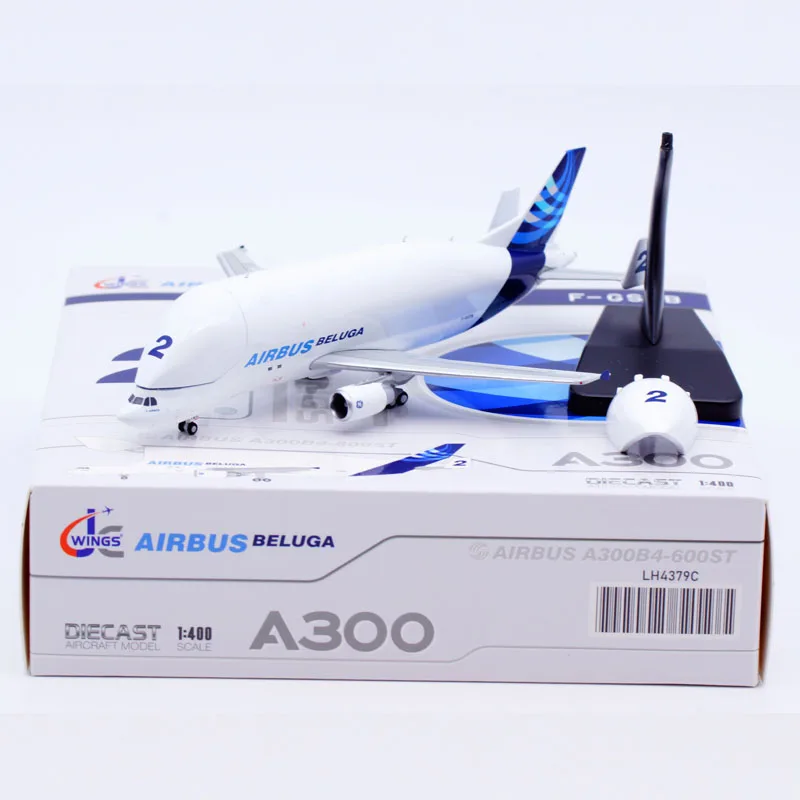 LH4379C Liga Avião Colecionável Presente JC Asas 1:400 Airbus Industrie A300-600ST 'Beluga No.2' Diecast Aeronave Jet Modelo F-GSTB