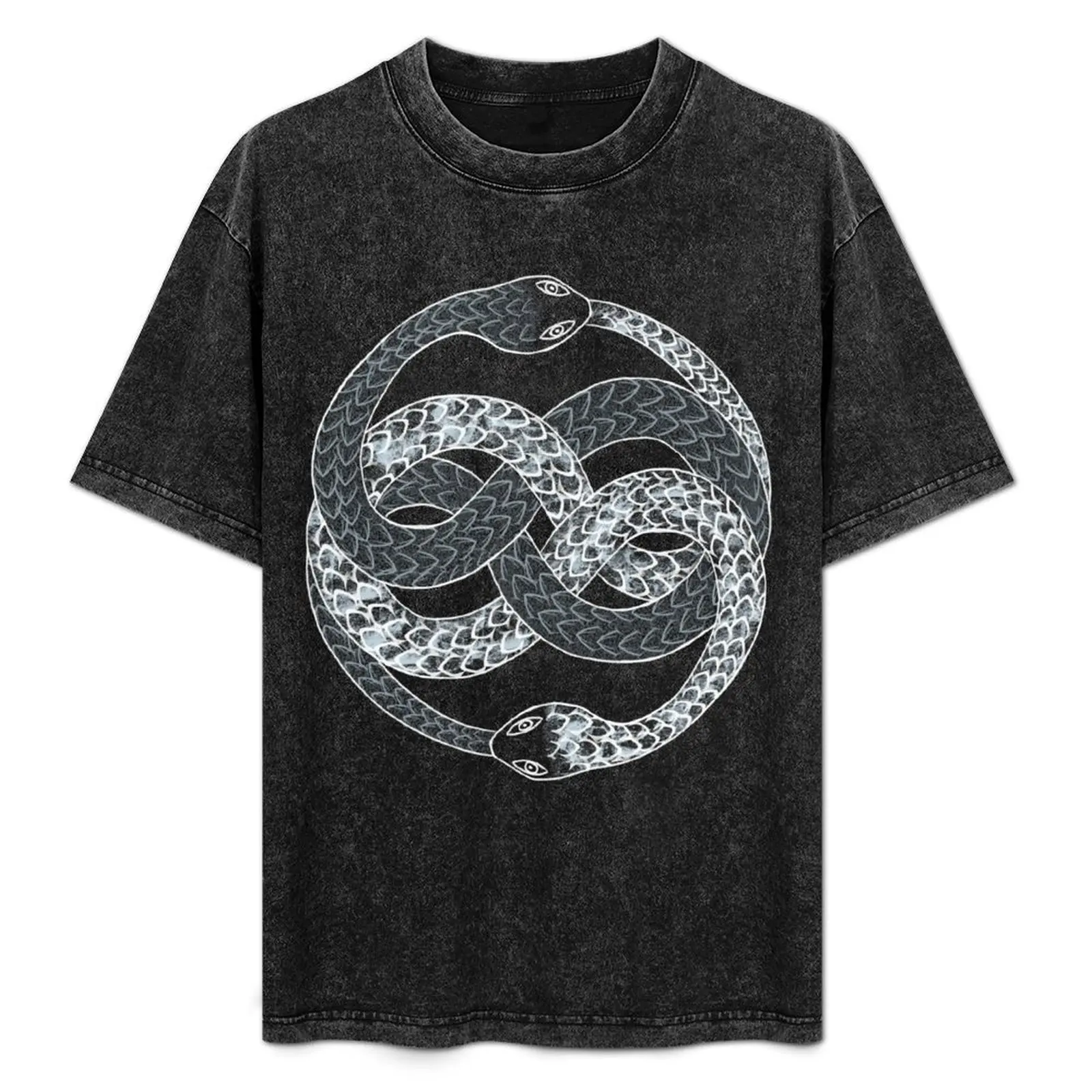 Auryn Uroboros. Slang Bijt Zijn Eigen Staart. Oneindig Verhaal. T-Shirt Vintage Anime Shirt T-Shirts Voor Mannen