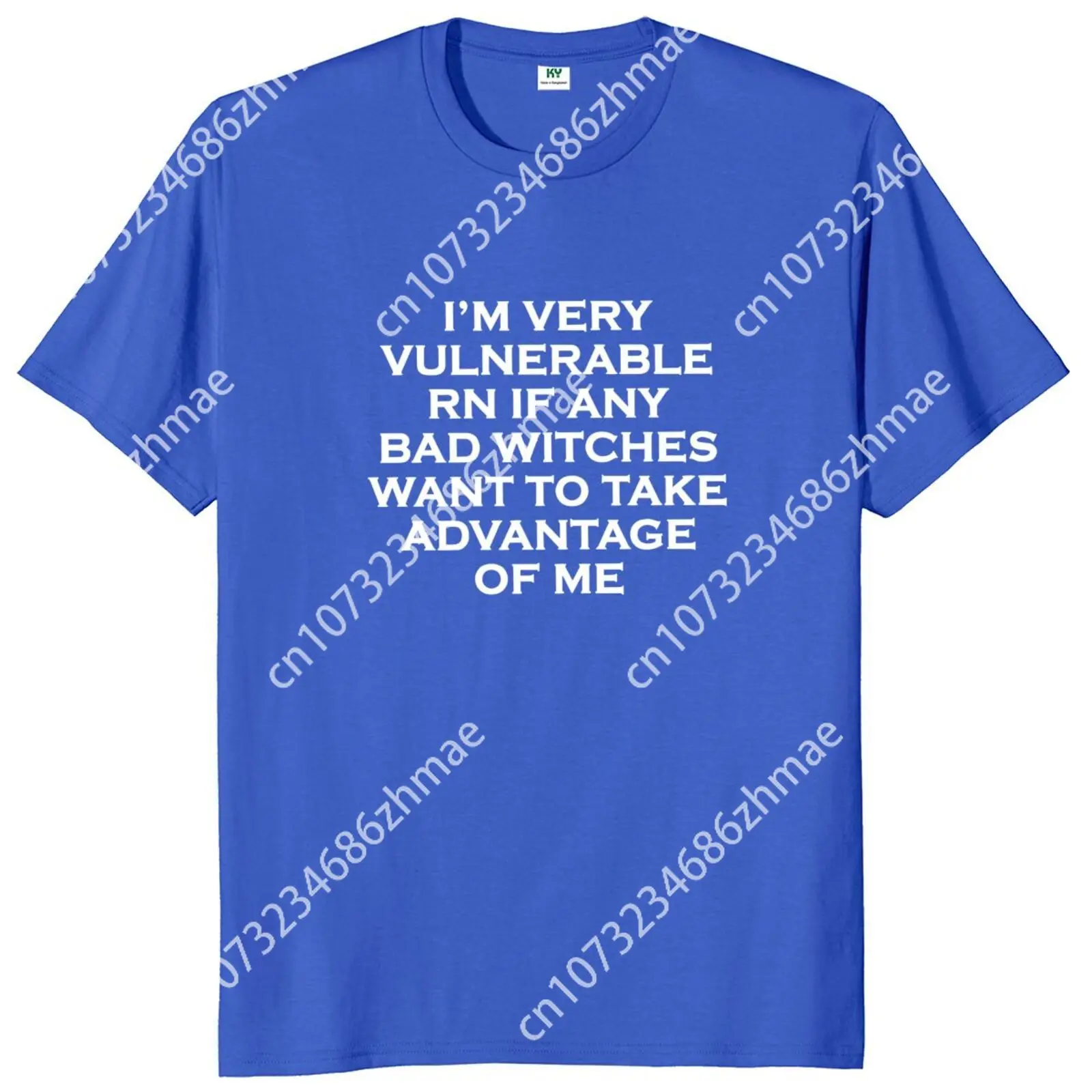 Im Very Vulnerable Right Now T Shirt Funny Phrase Y2k Short Sleeve  Summer 100% Cotton Unisex Soft T-shirts Asian Size