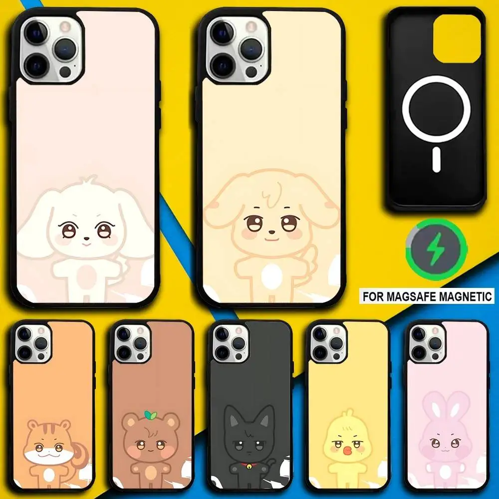 

Cute A-ANITEEZ Phone Case For iPhone 16,15,14,13,12,11,Pro,Max,Plus,Mini,SE4,E Magnetic Magsafe Wireless Charging