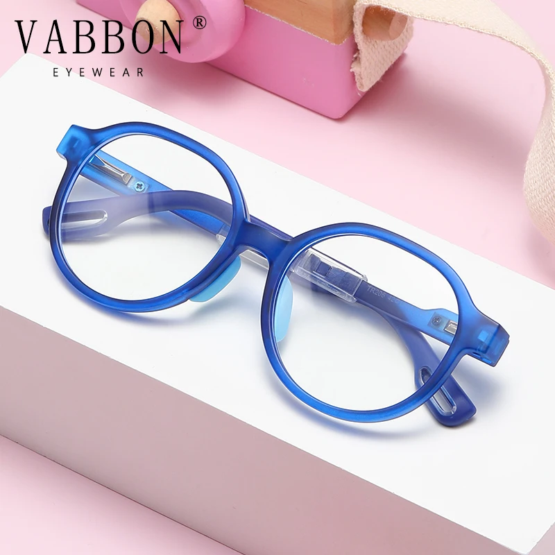 Vabbon Anti-Blue Light Kidsren's Prescription Glasses High Quality Youth Radiation-Proof Optical Glasses Tr Silicone Goggles Photochromic Glasses Tr206