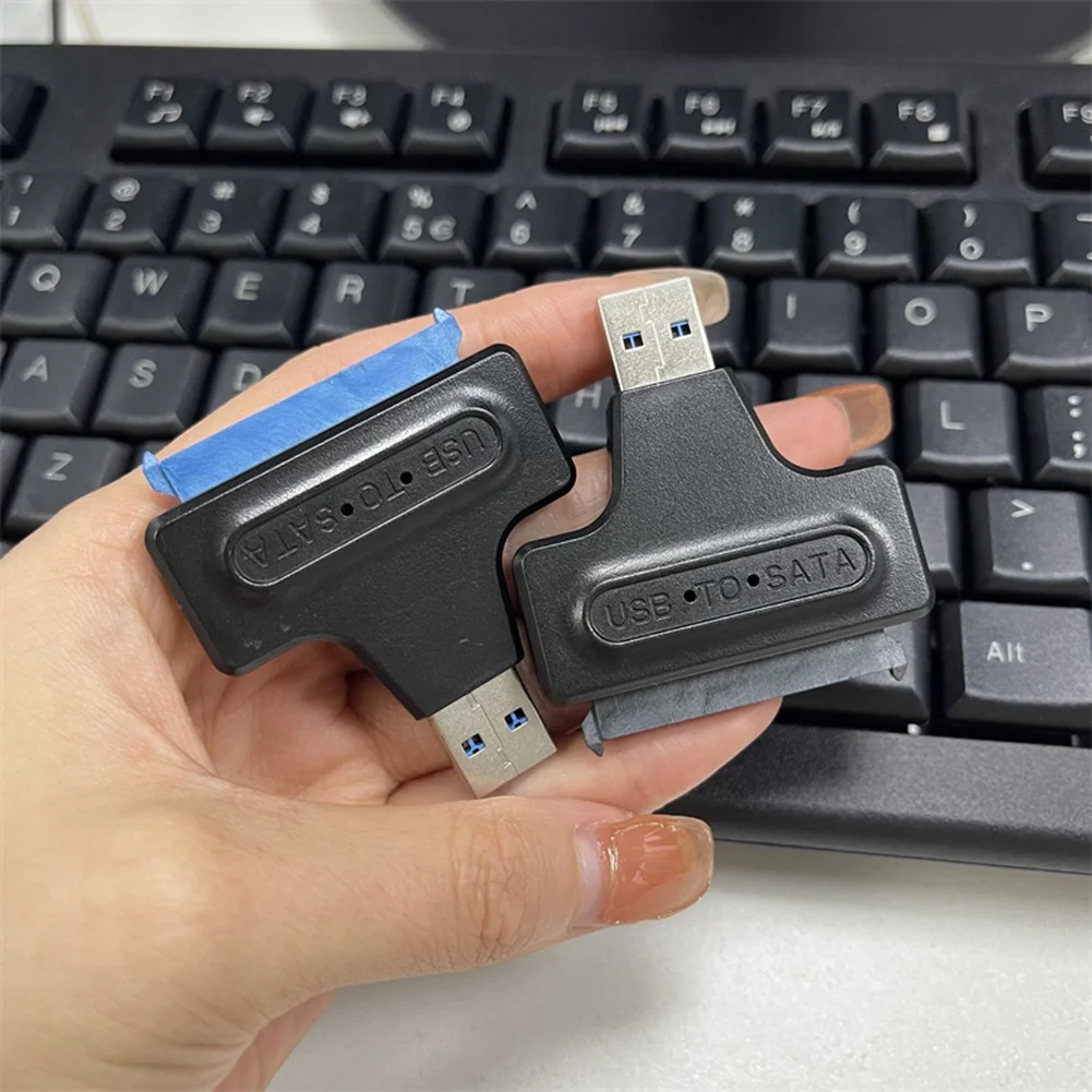 데스크탑 컴퓨터용 USB 3.0-SATA 어댑터 변환기, USB 3.0 하드 드라이브 변환기 어댑터, 2.5 인치 SSD 어댑터, 블랙