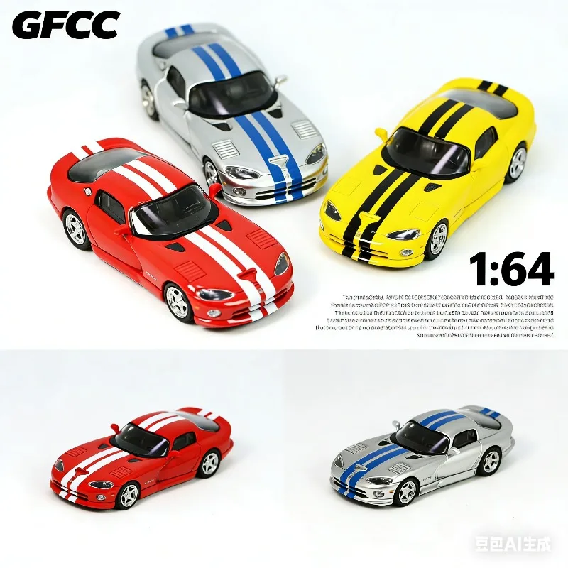 

GFCC 1:64 Dodge Viper 1993 Coupe Roadster, реалистичная модель автомобиля из литого пластика и сплава, игрушка для мальчиков, коллекционный предмет для взрослых, предмет декора.