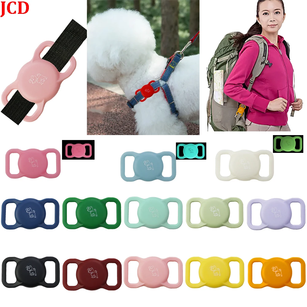 

1Pcs Patterned Airtag Silicone Pet Collar Anti Loss Cat Dog Locator Color Luminous Protection Apple Tracker Protective Sleeve