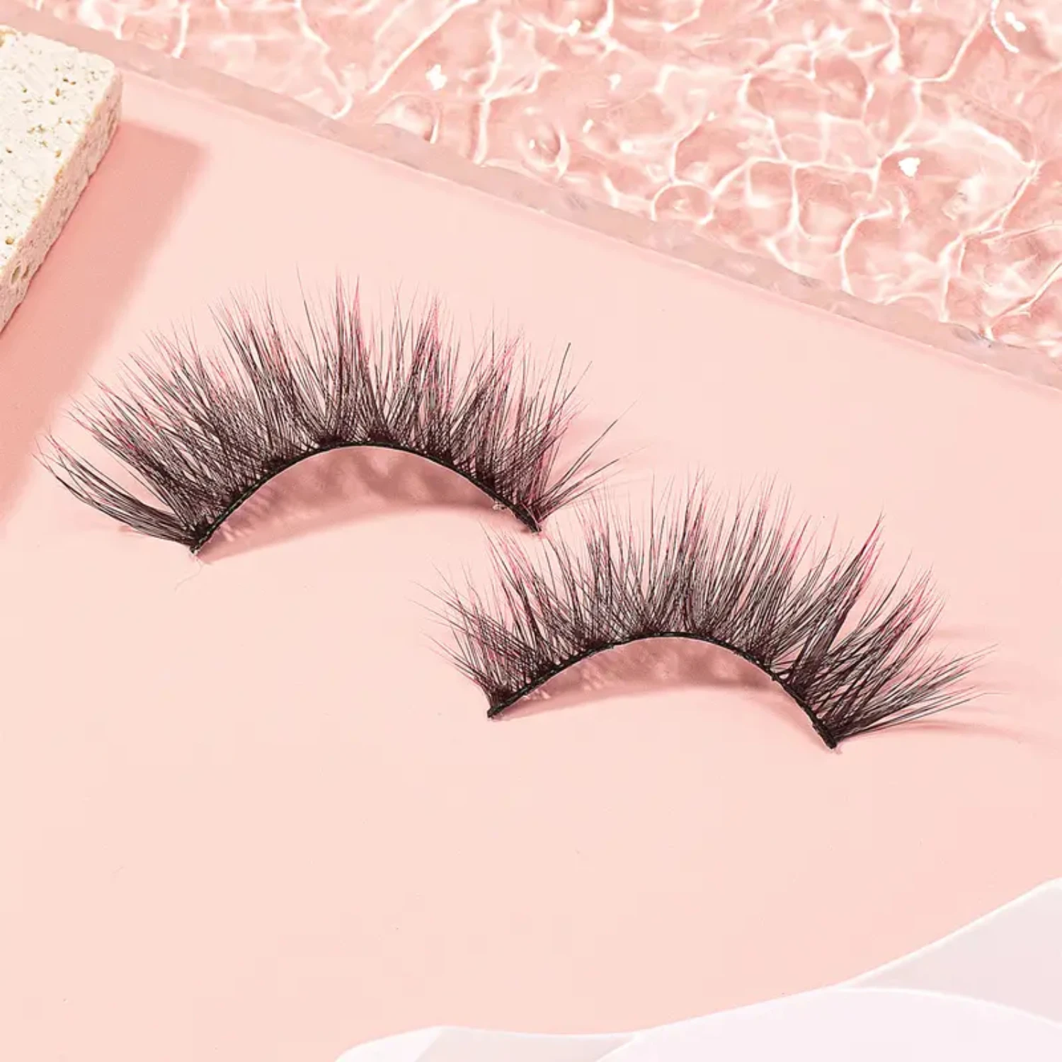 Vibrant False Eyelashes - Colorful and Creative Pair for Dramatic Curls, Gradient Glamour Eye Decoration to Enhance Your Look