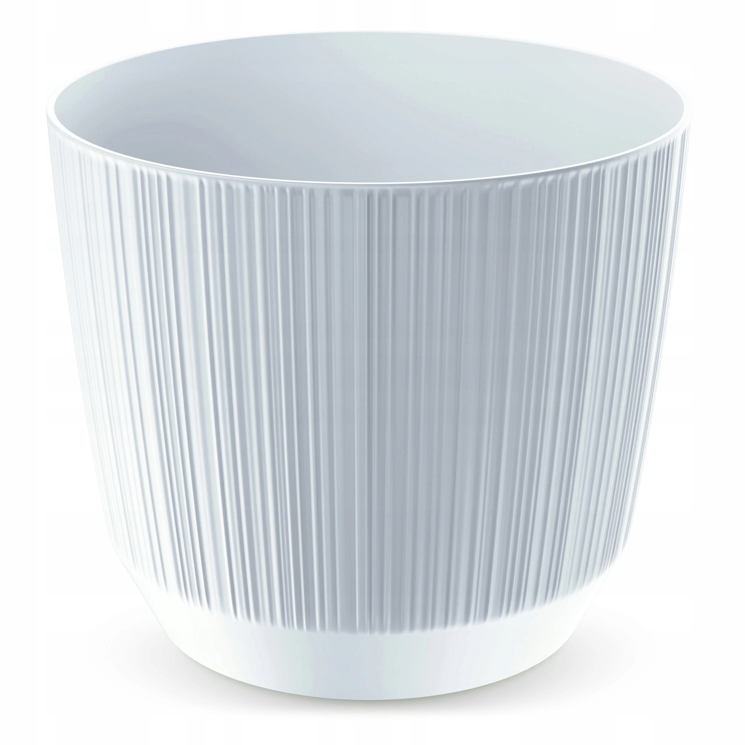 Bloempot Kunststof Ronde Deksel Raffed Wit 10,7 cm Ryfo