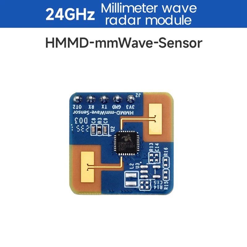 1 pz 24G sensore Radar a onde millimetriche PCB blu S3KM1110 modulo Micro-movimento intelligente del corpo umano ISM Band