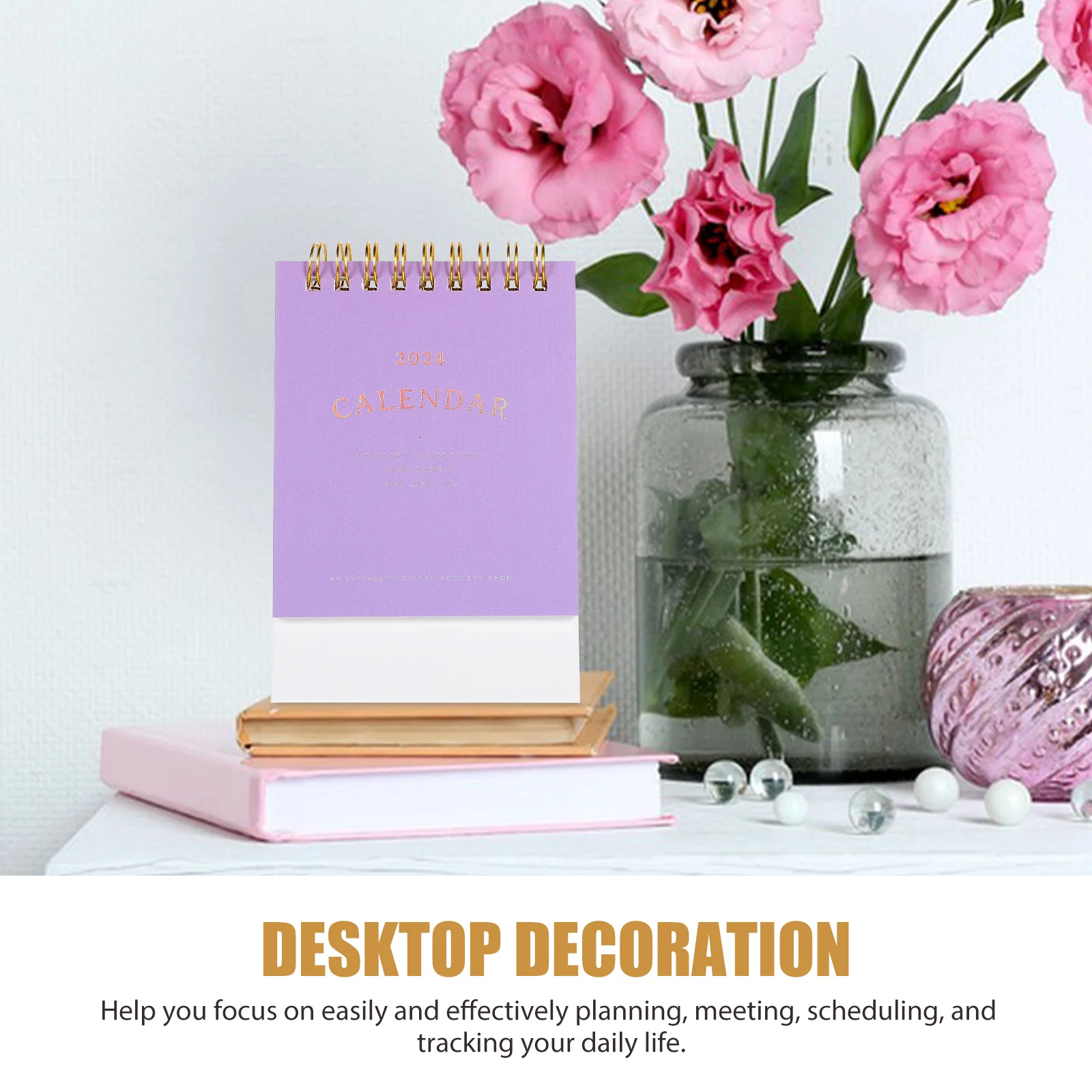 

Tabletop Desk Calendar 2024 Design Heavy Duty Pages for Office Accessories Home Decor Monthly Planning Tool