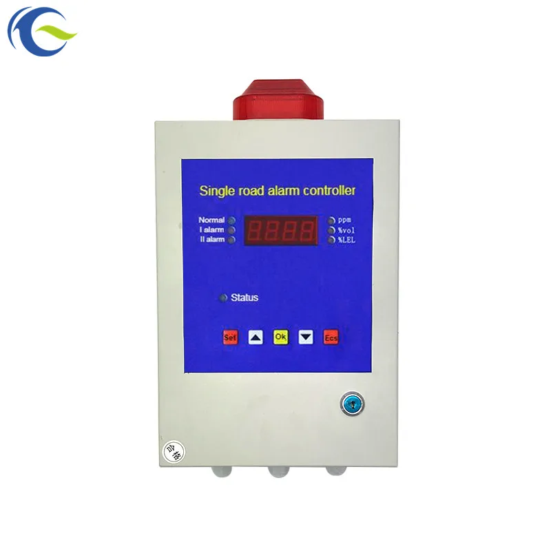 Explosion proof 4-20mA CH4 LPG LEL gas alarm control panel with detector