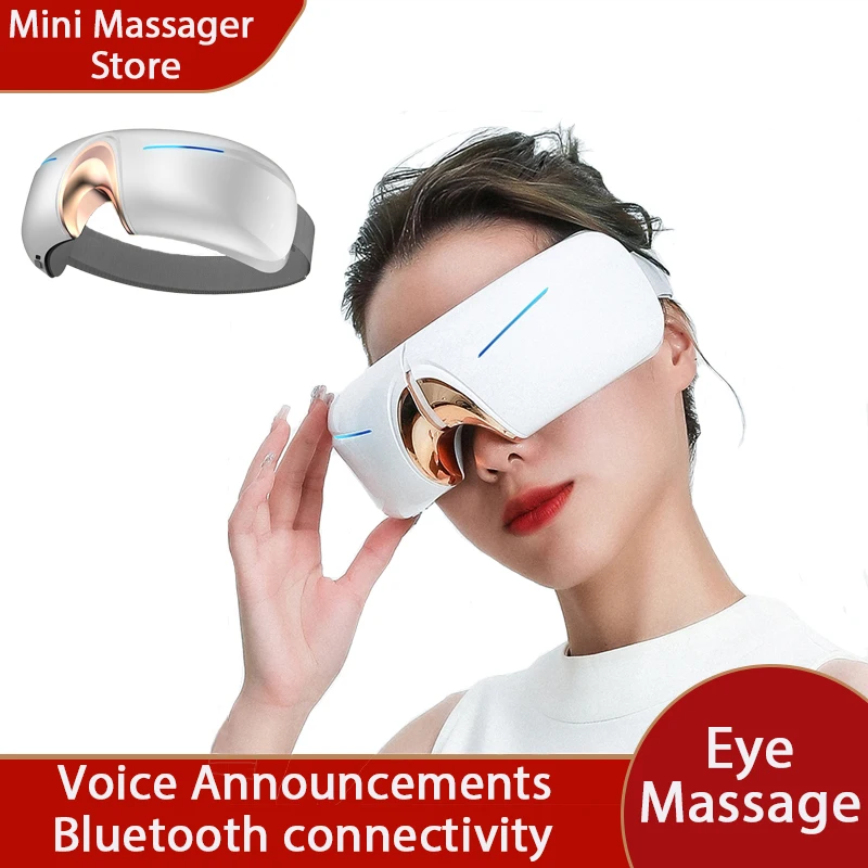 Smart Wireless Bluetooth Music Eye Protector Foldable Eye Protector Air Pressure Vibration Hot Compress Kneading Eye Massager