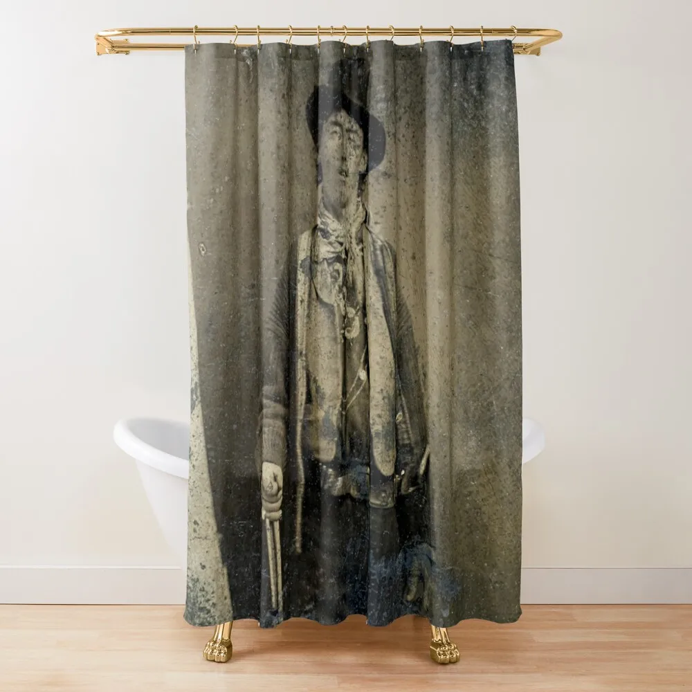 The only surviving authenticated portrait of Billy the Kid (1880) Shower Curtain Bathroom Accessorys Bathroom Decor Curtain