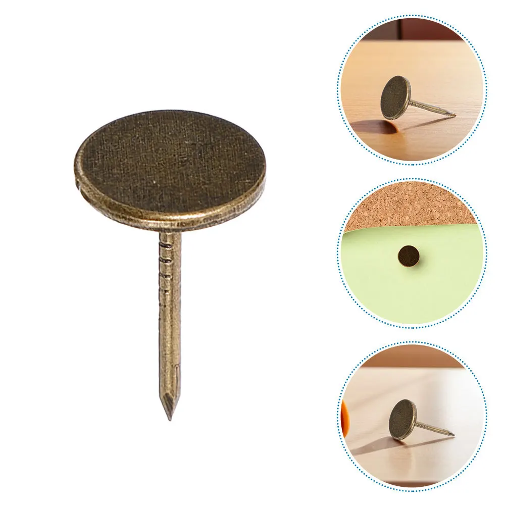 

150Pcs Flat Head Vintage Bronze Thumb Tacks Heavy Duty Metal Push Pins for Bulletin Board Wall Furniture Decor